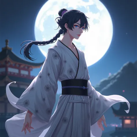 xiao genshin impact with yukata