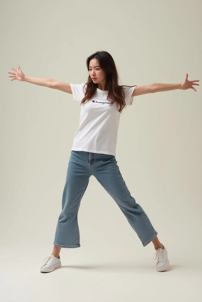 Japanese women casual t-shirts

Ｘ shape with both hands and feet wide open、Champion t-shirt with both hands and feet wide open, Japanese woman, brown hair, long hair, restrained hands