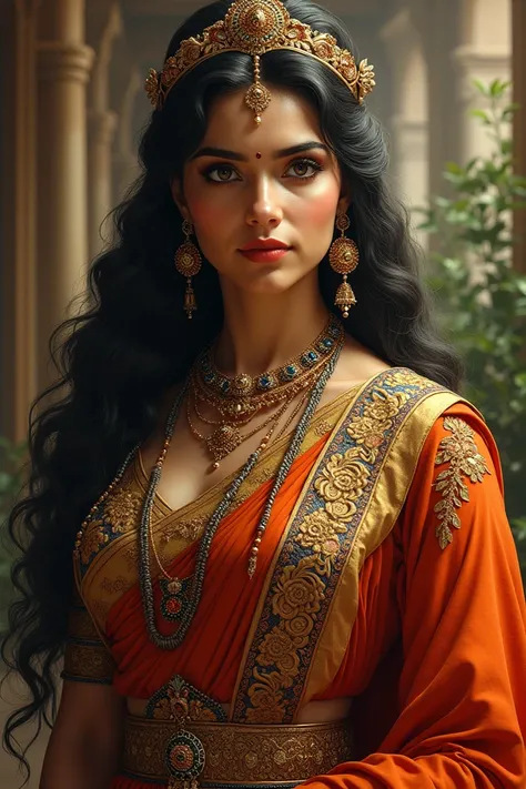  Indian real and dynamic hd image Beautiful Queen Durgavati was a well-educated woman who learned about warfare, scriptures, and strategy. She was a skilled warrior and a wise ruler. She is remembered for her bravery and her dedication to her people.