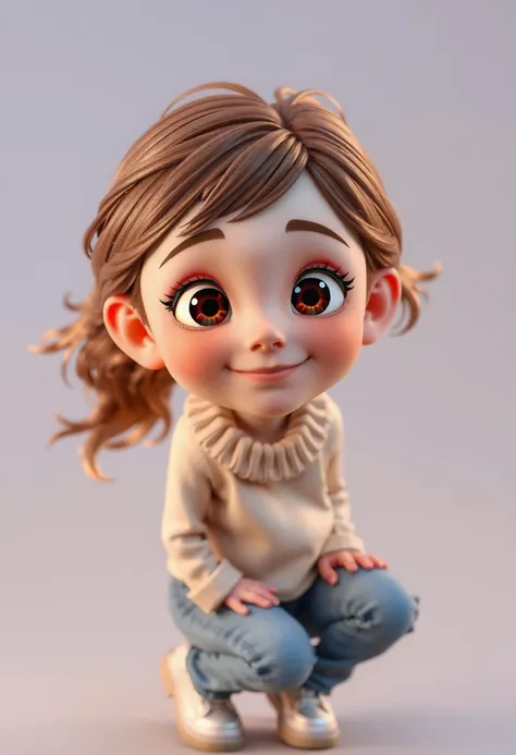 girl, Pixar style, 3D style, Disney style, 8k, solid background, avatar , poster. casual wear
