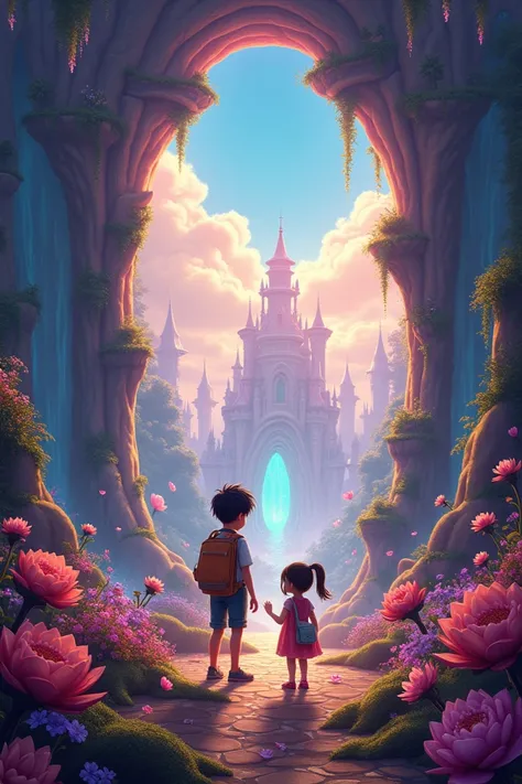 One day, s boy Reyon and his little sister  girl Sejal  step through a magical gate and enter Fantasy Land. They look around, amazed by the bright, colorful world before them