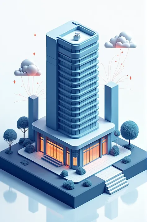 Artistic image  . of a book cover  .company profile . on security theme  . with an illustration of an office building 