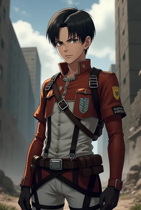 Jeune homme style animé, de 17 ans dans le bataillon dexploration de Snk 