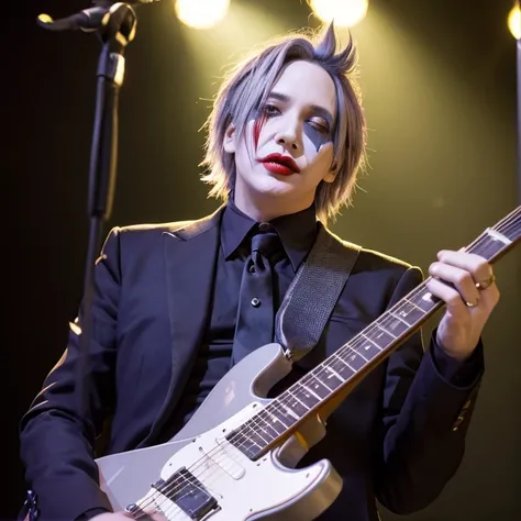 very beautiful　マリリンマンソンのようなメイクをしたギターを弾くlConcert Photos, Marilyn Manson, joel fletcher, jack white, Concert Photos,  Playing the guitar violently on stage  , Edited, Execute, Makeup like a skeleton The cure ,  hes a rock star ,  Filmed ,  Jamie Corless ,  g...