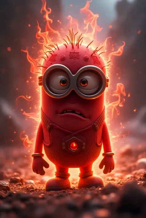 Minion with red saiyan god skin