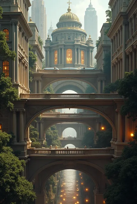 There are 3 mansions in the city connected by an underground tunnel with trains