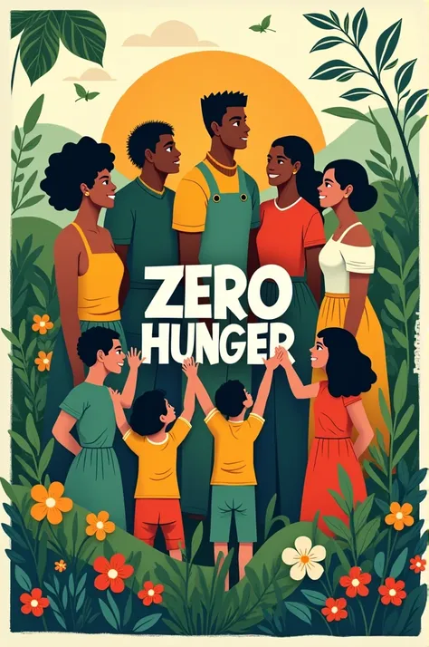 poster sdg Goal 2: Zero Hunger: End hunger, achieve food security, and improve nutrition 