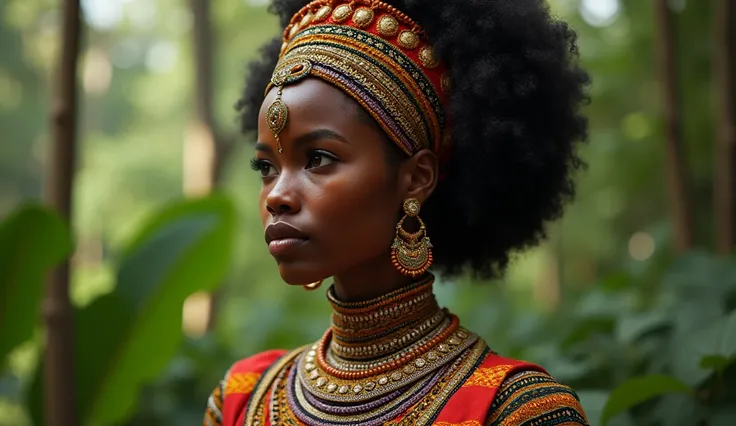 The African Igbo Princess dressed in an igbo beautiful attire.