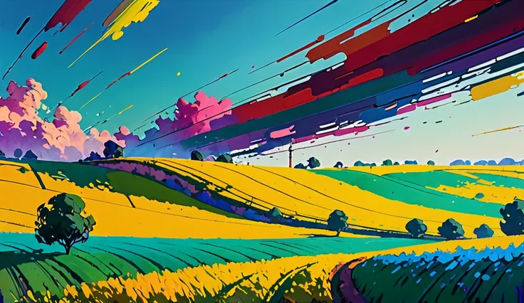 Impressionism, Illustration, 8K Octane, Action Painting, Cinematic, Color Field Painting, 