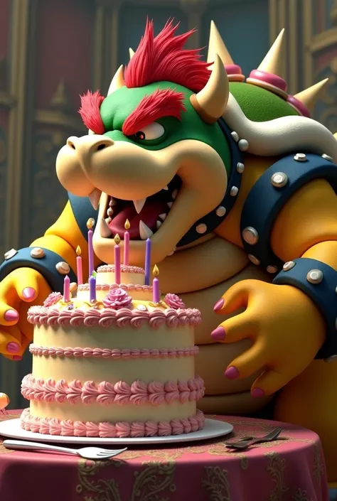 fatbowser eating cake