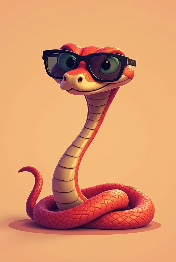 Crazy viper with sunglasses,  CARTOON  