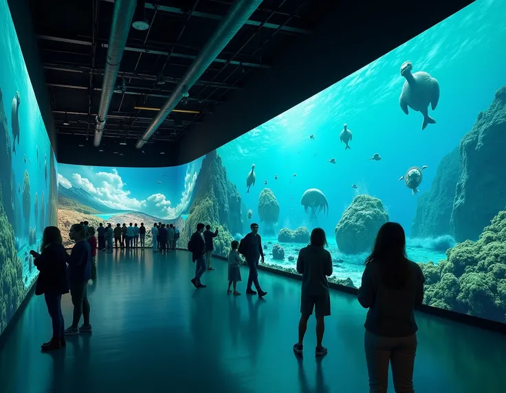  The Port of Destination installation takes viewers into the depths of the myth of Neptune,  using augmented reality . Each ,  full of unique markers ,  x} becomes a gateway to the world of sea storms and mysterious creatures .  When ,  participants feel ,...