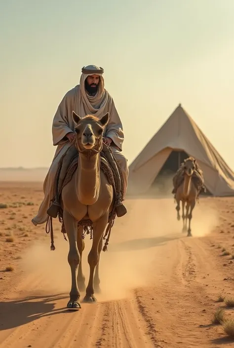 In a long time, there was an Arab man traveling to Baira to return to his family after visiting his relatives .  on the road. He felt hungry and thirsty. He decided to stop at a Bedouin tent to order food and water.
