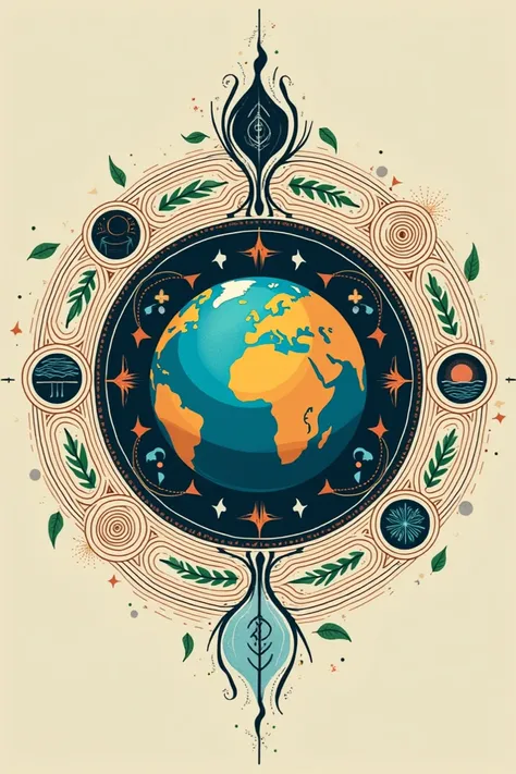 Simple mandala about climate factors 

