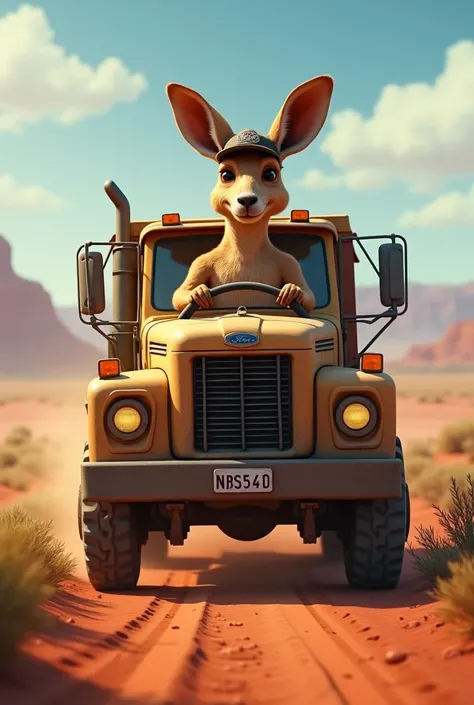 Create a Kangaroo Driving a Truck 