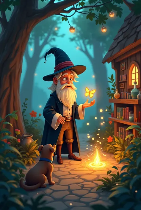 

In a quiet village nestled between rolling hills, there lived a magician named Elias. His house, hidden deep in the woods, was filled with strange books and sparkling trinkets. One day, a curious boy named Leo and his sister, Mia, stumbled upon his magic...