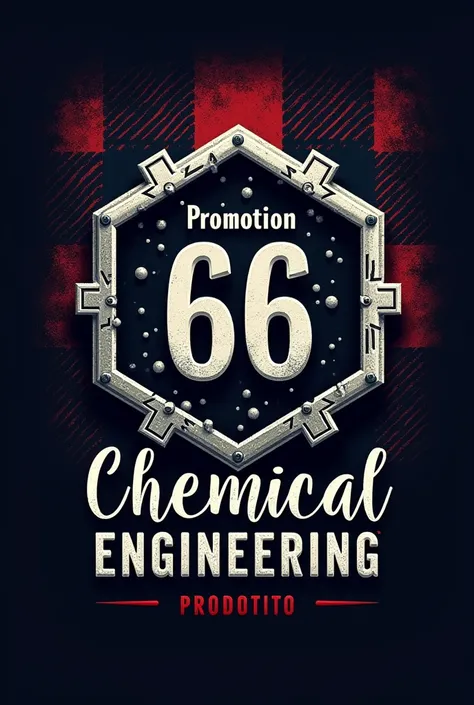 Make a logo for a flannel for chemical engineering promotion 66