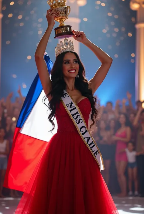 Miss Chile 2024 winning Miss Universe 