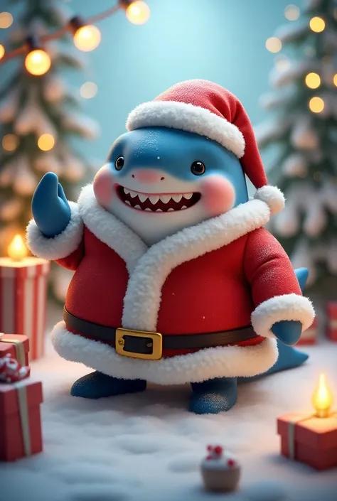 Santa Claus shark mascot for Christmas adopt me