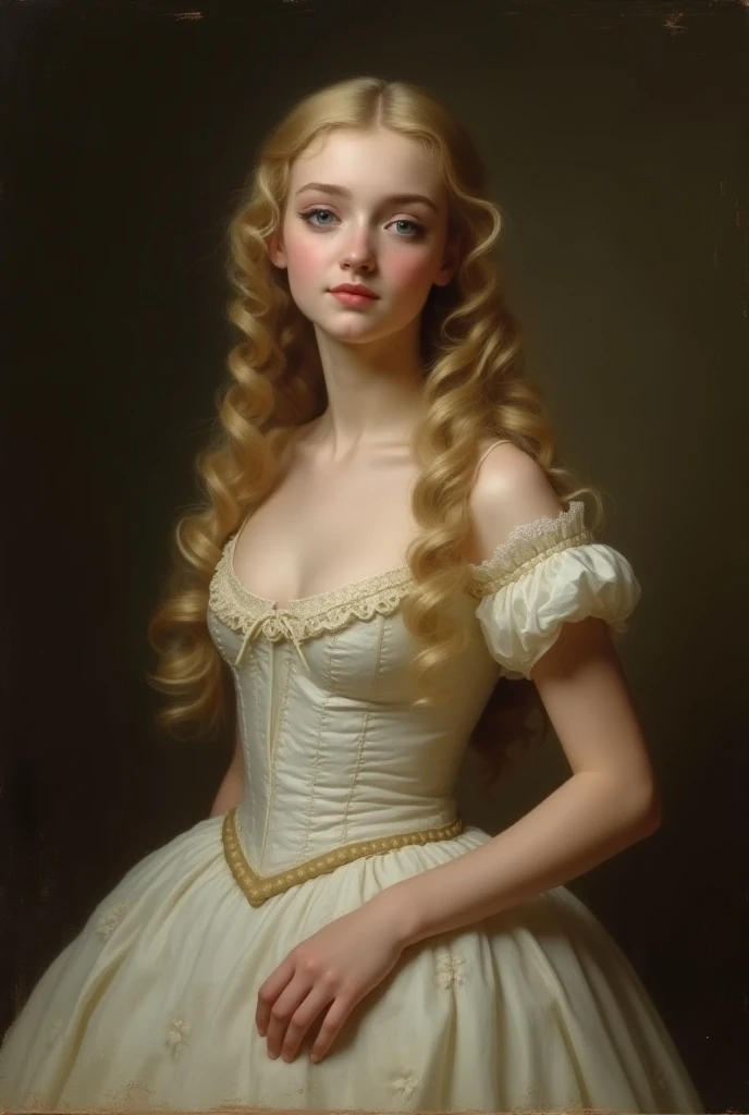 The year is 1800. Isabelle is a gorgeous commoner girl with a narrow waist, wide hips, a big butt, large breasts, fair skin, long wavy blonde hair and her blue eyes are framed by long dark lashes. Her nose is fairly small, especially in relation to her ful...