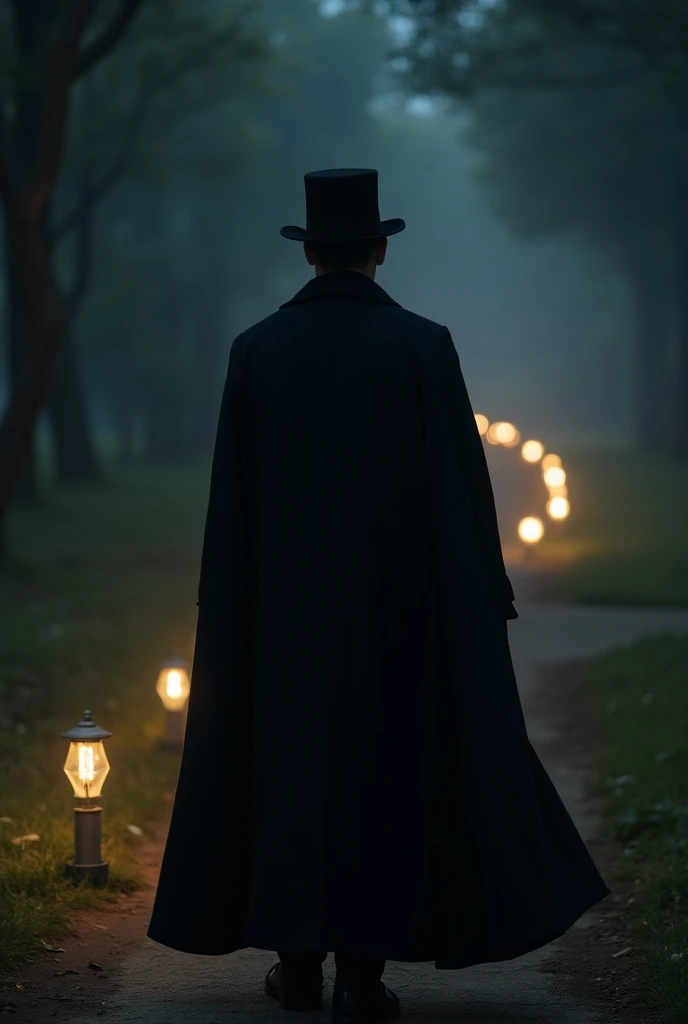 Prompt para DALL-E: " Create an elegant and imposing image of Senhor Tranca Rua das Almas ,  portrayed as a sophisticated and mysterious figure . He must wear a black cover with flawless white.,  has a stylish black top hat and an enigmatic look .  The bac...