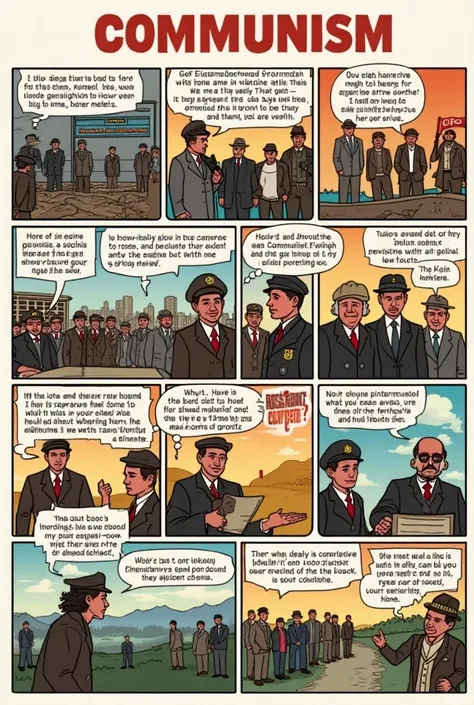 Comic about what is communism in 10 cartoons 