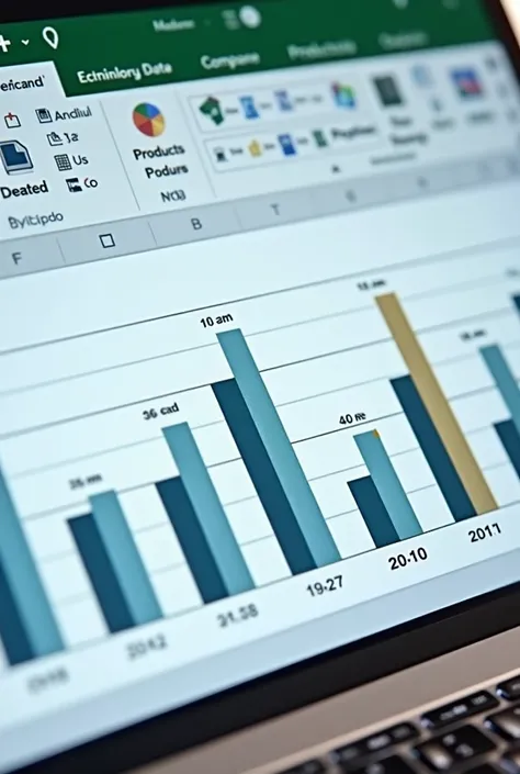 A technology company uses Excel to analyze their sales .  They create a bar chart to compare the sales of different products.
That you only see the image of Excel with what you are asking for there