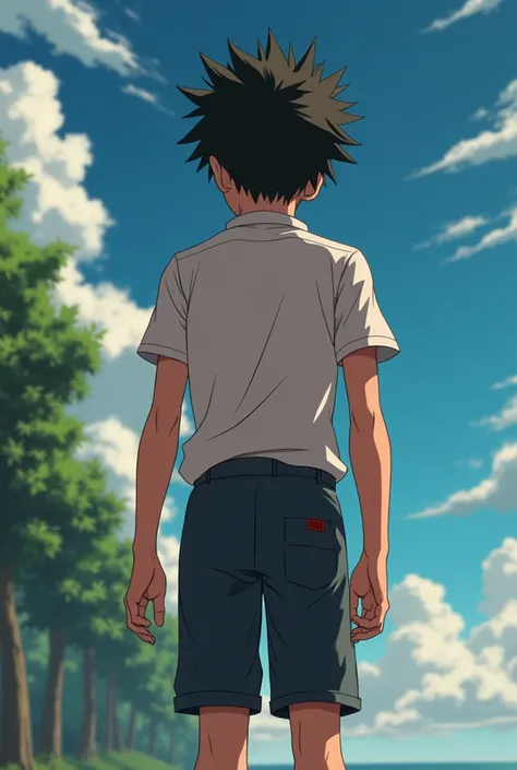 A boy who sticks his dick in the ass in the anime