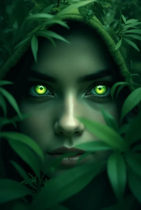 a cover of a book called Green Eyes in a Forest