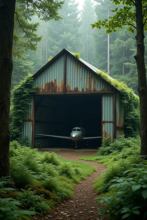 Hangar in the woods