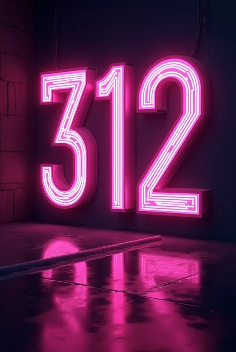 Show me a font with the logo 1312 in neon