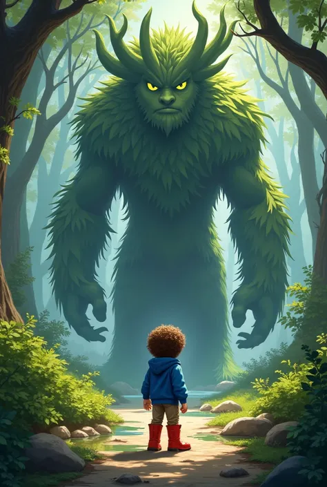  Meeting with the guardian of the forest
Leo decides to follow the ,  entering the enchanted forest . Leaf,  he encounters a giant guardian ,  looking like a tree trunk . Leo, always courageous ,  raises his brown eyes for the guardian ,  standing firm and...