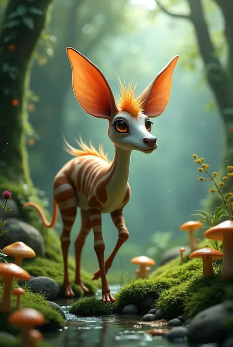 GÉNÉRER UN AMI IMAGINAIRE: A mix between an okapi and an axolotl