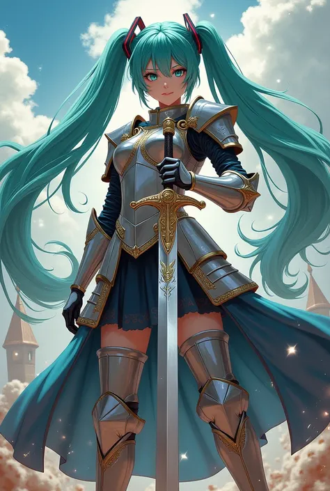 Hatsune Miku knight armor manga 