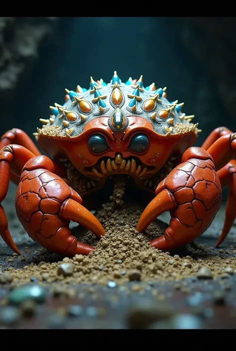 Cangreo Tamatoa from the movie Vaiana pooping super realistic