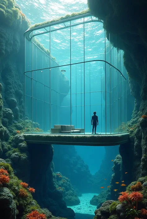 underwater glass house