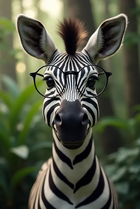 Zebra with glasses 
