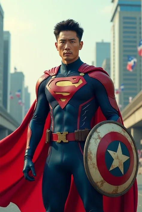 South korean Actor park seojoon as captain korea, realistic