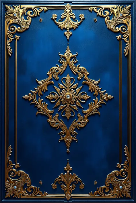 Blue and gold cover decoration