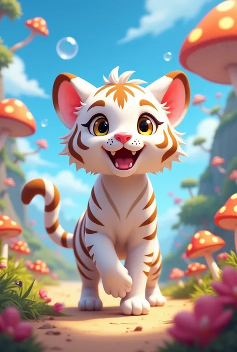 Create a character named Misu , Let it be the cartoon of a white tiger and be for ren, Show me another one