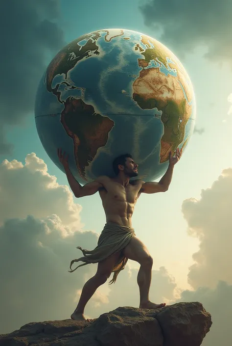 Image for an Instagram page called Stoic Eagles that is appealing to the public since it is to attract customers to sell a book of stoicism. In addition, I would like Atlas to be seen carrying the world on his back that looks bigger than him, since the wei...