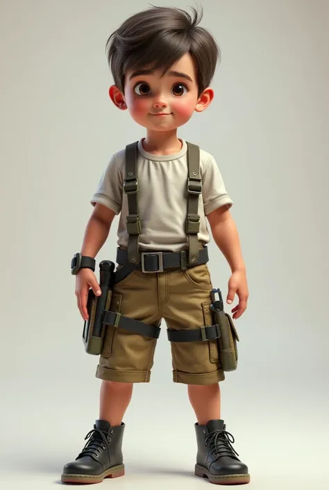 A boy in realistic tactel shorts
