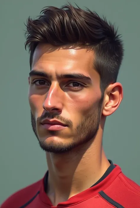  Matteo Rinaldi has an athletic and youthful appearance ,  with typical characteristics of a growing soccer player .  Here is a description of his physical appearance :

hair:  has short hair , dark brown,  on the upper part , with a modern but practical s...