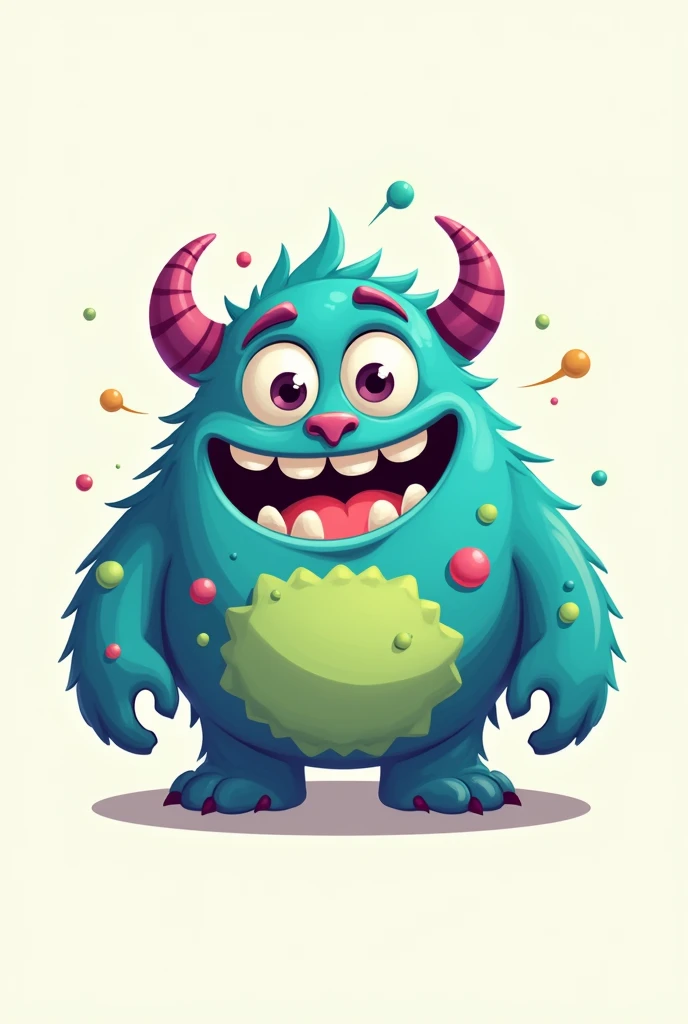 Draw cartoon monster logo 