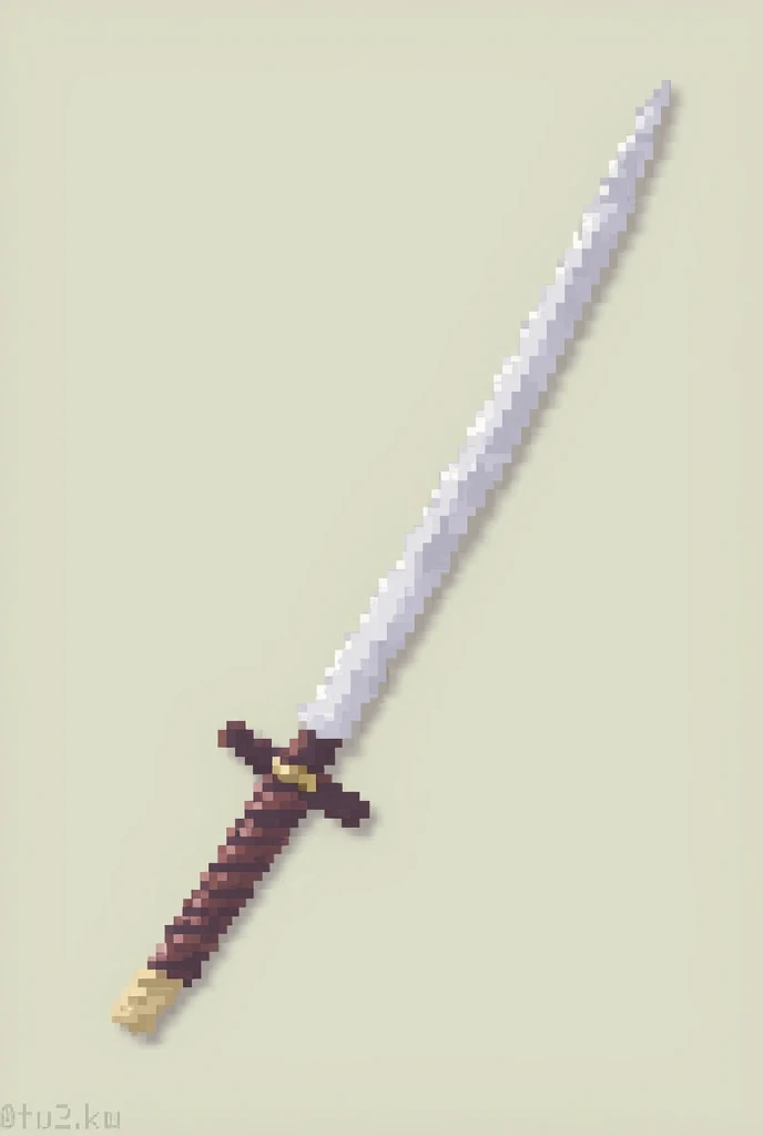 A low resolution pixel art of a katana for a item icon.