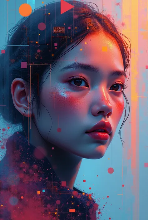 

" You are an AI artist who is inclined to design creative and attractive images . Please create an image that is suitable for your profile picture on Instagram page .  This image should represent your abilities and tastes in AI image production .  You ca...