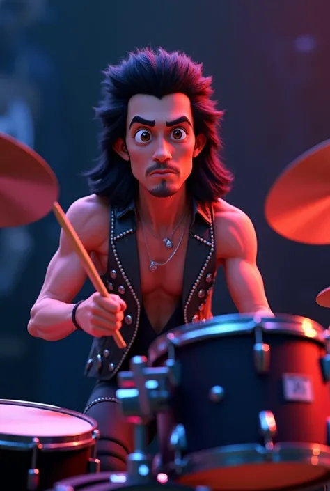 Drummer Joey Kramer Aerosmith in animation 