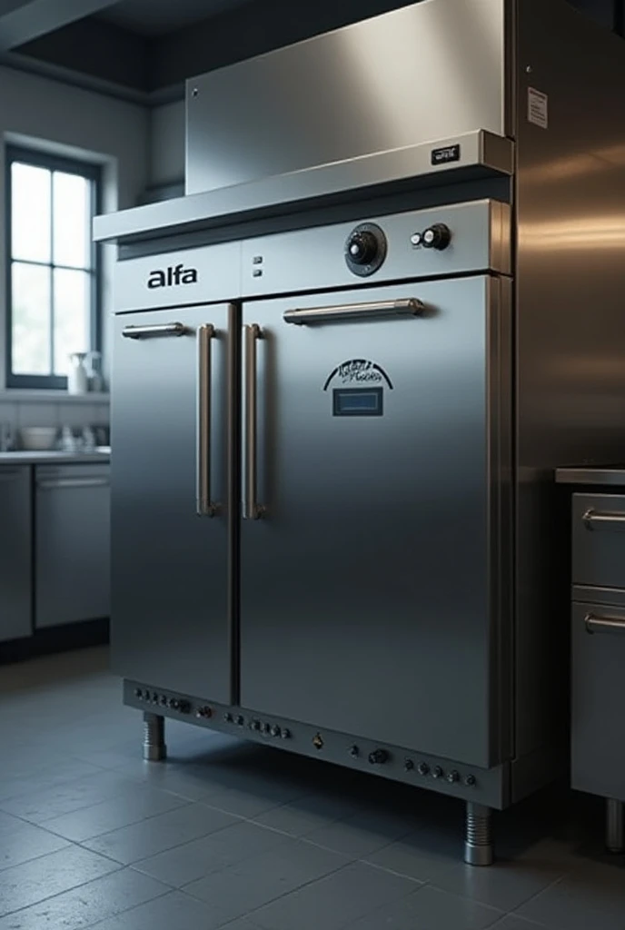 alfa brand industrial kitchen dishwasher realistic