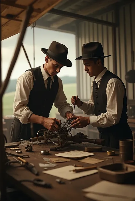 Give me a realistic image of this topic: (The Wright Brothers - Their journey of innovation and perseverance in aviation.

But it wasn’t just about that moment; it was the countless failures that forged their resolve.