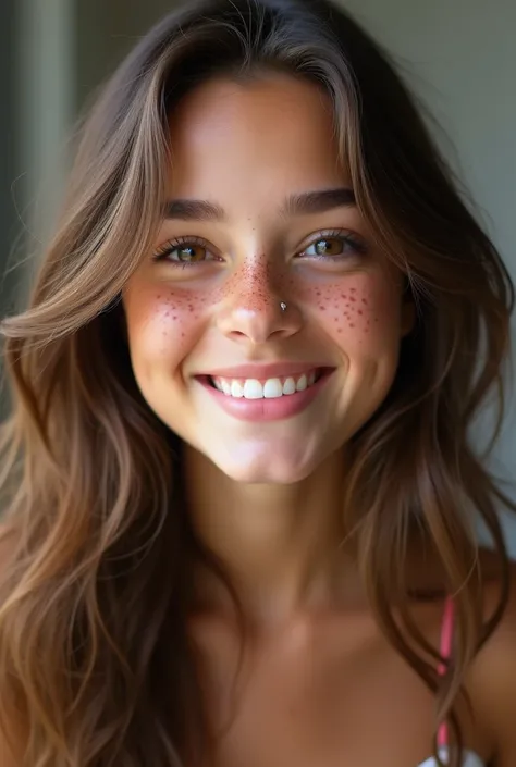 Brown-eyed girl, Im happy to understand what long brown hair and freckles 、 mean in America